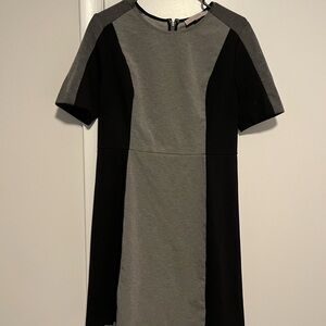 LOFT Black and Gray Dress